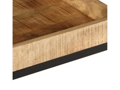 Mesa lateral Marrón 35 x 35 x 45 cm madera maciza de mango