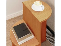 Mesa lateral Marrón cera 50 x 40 x 50 cm Madera maciza de pino