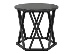 Mesa Lateral Nido 3 piezas Roble negro 53 x 53 x 40 cm