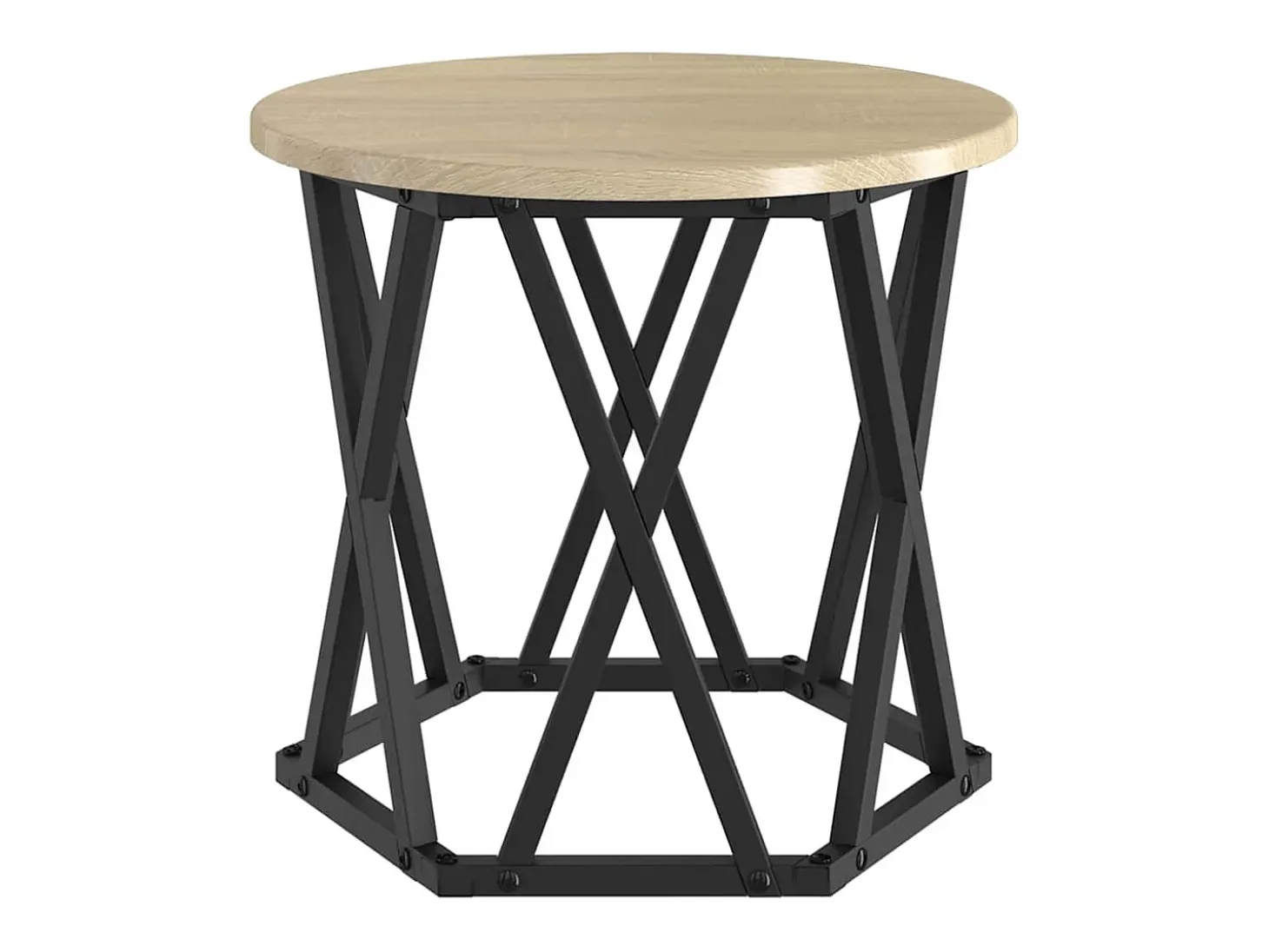 Mesa Lateral Nido 3 piezas Roble Sonoma 53 x 53 x 40 cm