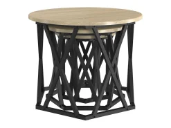 Mesa Lateral Nido 3 piezas Roble Sonoma 53 x 53 x 40 cm