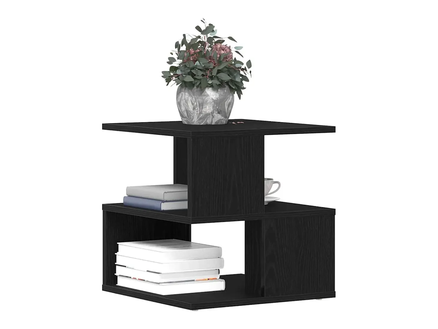 Mesa lateral Roble negro 40 x 40 x 40 cm Madera contrachapada