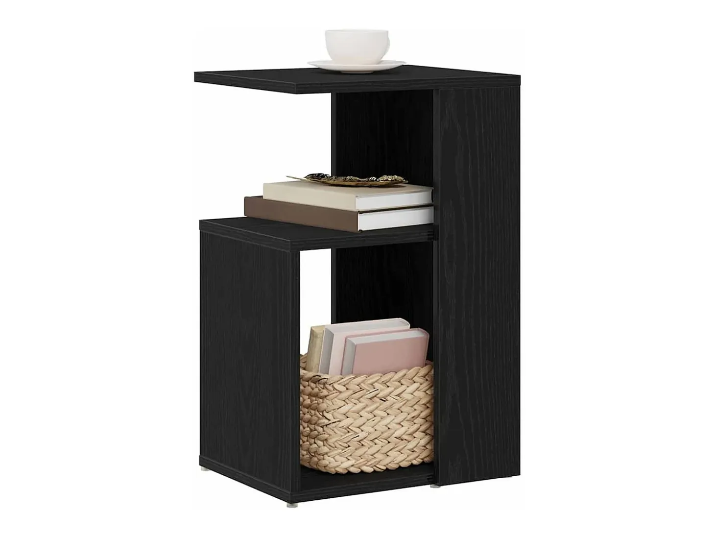 Mesa lateral Roble negro 36 x 30 x 56 cm Madera contrachapada