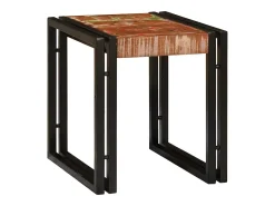Mesa Nido 3 piezas Marrón y negro madera maciza reciclada