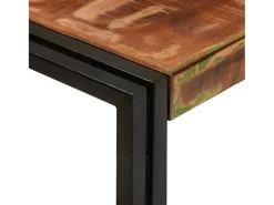 Mesa Nido 3 piezas Marrón y negro madera maciza reciclada