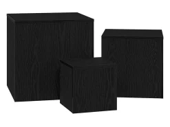 Mesa Nido 3 piezas Roble negro 45 x 45 x 45 cm
