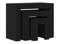 Mesa Nido 3 piezas Roble negro 61 x 30 x 50 cm