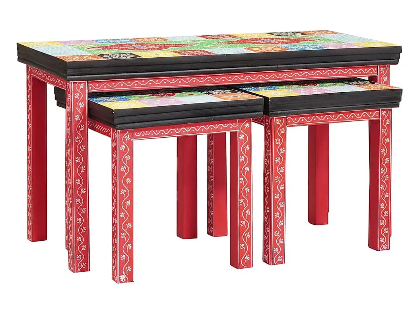 Mesa Nido Marrón 38 x 38 x 41.5 cm Madera maciza de Mango
