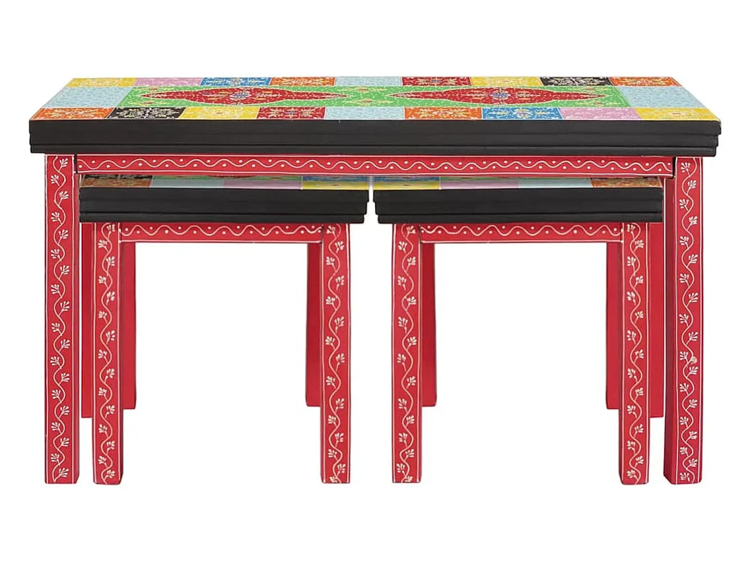 Mesa Nido Marrón 38 x 38 x 41.5 cm Madera maciza de Mango
