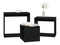 Mesa Nido Otro 3 piezas Roble Negro 55 x 30 x 50 cm