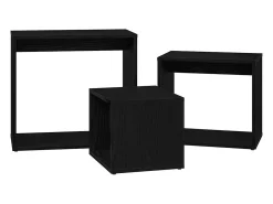 Mesa Nido Otro 3 piezas Roble Negro 55 x 30 x 50 cm