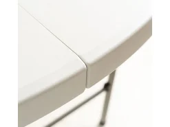 Mesa plegable redonda Utika blanca 120 cm