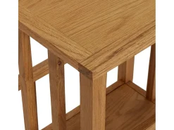 Mesa revistero madera maciza de roble 45x35x55 cm