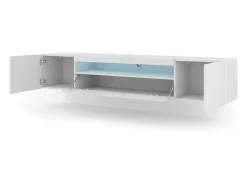 Mesa TV AURA LED 200x37x42 Blanco