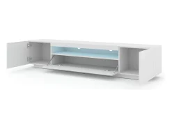 Mesa TV AURA LED 200x37x42 Blanco