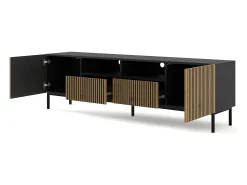 Mesa TV RavennaF 200x42x58 Crema & Negro