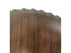 Mesa velador de madera caoba marrón con 2 cajones Castle 60 cm