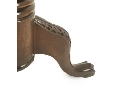 Mesa velador de madera caoba marrón con 2 cajones Castle 60 cm