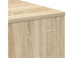 Mesas auxiliares 3 pzas madera contrachapada color roble Sonoma