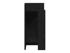 Mesas auxiliares 2 uds con estante negro 25,5x27x60 cm