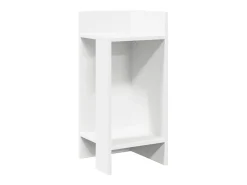 Mesas auxiliares 2 uds con estante blanco 25,5x27x60 cm