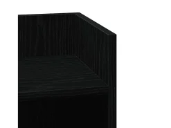 Mesas auxiliares 2 uds con estante negro 25,5x27x60 cm