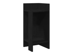 Mesas auxiliares 2 uds con estante negro 25,5x27x60 cm