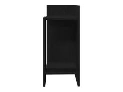Mesas auxiliares 2 uds con estante negro 25,5x27x60 cm