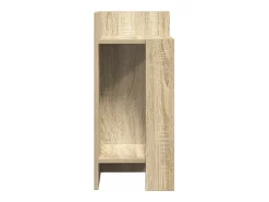 Mesas auxiliares 2 uds con estante roble sonoma 25,5x27x60 cm