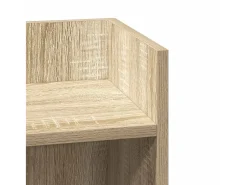 Mesas auxiliares 2 uds con estante roble sonoma 25,5x27x60 cm