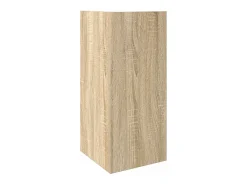 Mesas auxiliares 2 uds con estante roble sonoma 25,5x27x60 cm