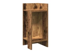 Mesas auxiliares 2 uds con estante madera vieja 25,5x27x60 cm
