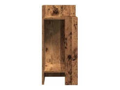 Mesas auxiliares 2 uds con estante madera vieja 25,5x27x60 cm