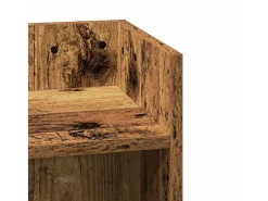Mesas auxiliares 2 uds con estante madera vieja 25,5x27x60 cm