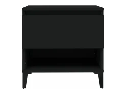 Mesas auxiliares 2 uds madera contrachapada negro 50x46x50 cm