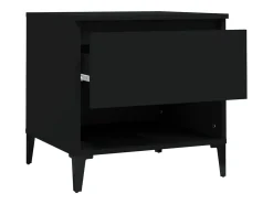 Mesas auxiliares 2 uds madera contrachapada negro 50x46x50 cm