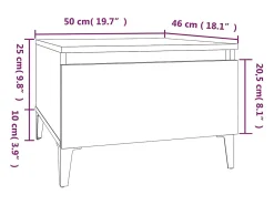 Mesas auxiliares 2 uds madera contrachapada blanco 50x46x35 cm