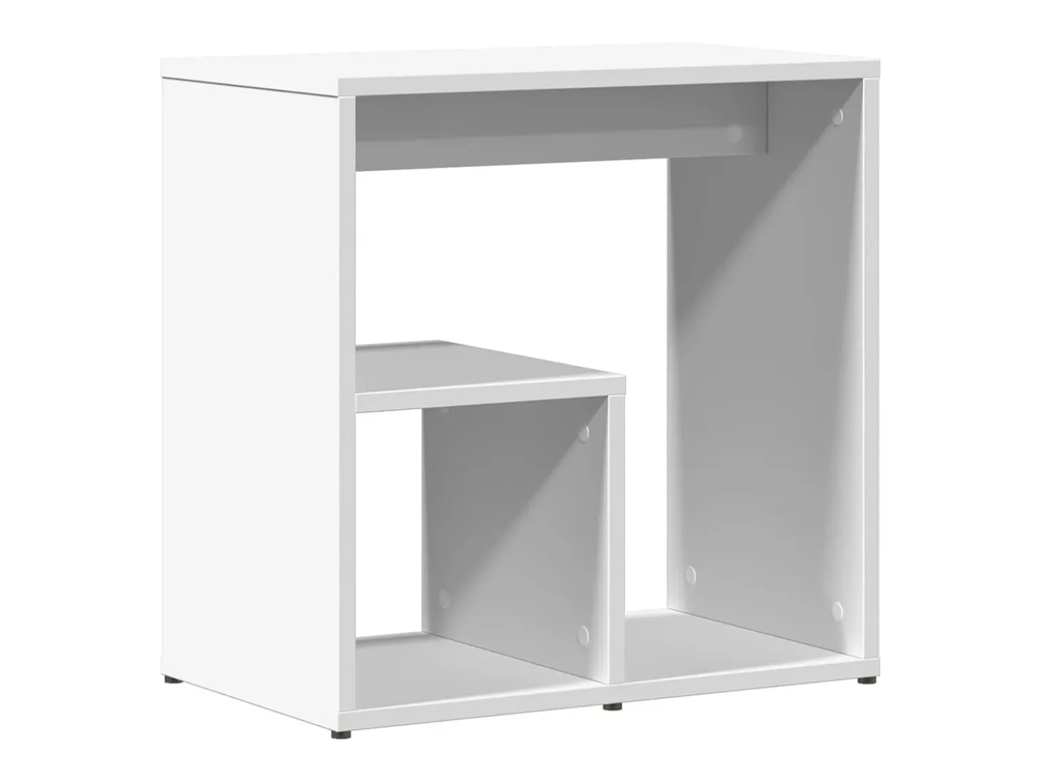 Mesas auxiliares 2 uds madera de ingeniería blanco 50x30x50 cm