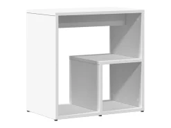 Mesas auxiliares 2 uds madera de ingeniería blanco 50x30x50 cm