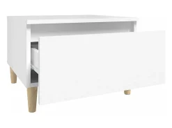 Mesas auxiliares 2 uds madera contrachapada blanco 50x46x35 cm