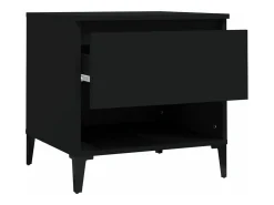 Mesas auxiliares 2 unidades madera contrachapada negro 50x46x50 cm