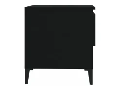 Mesas auxiliares 2 unidades madera contrachapada negro 50x46x50 cm