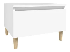 Mesas auxiliares 2 unidades madera contrachapada blanco 50x46x35 cm