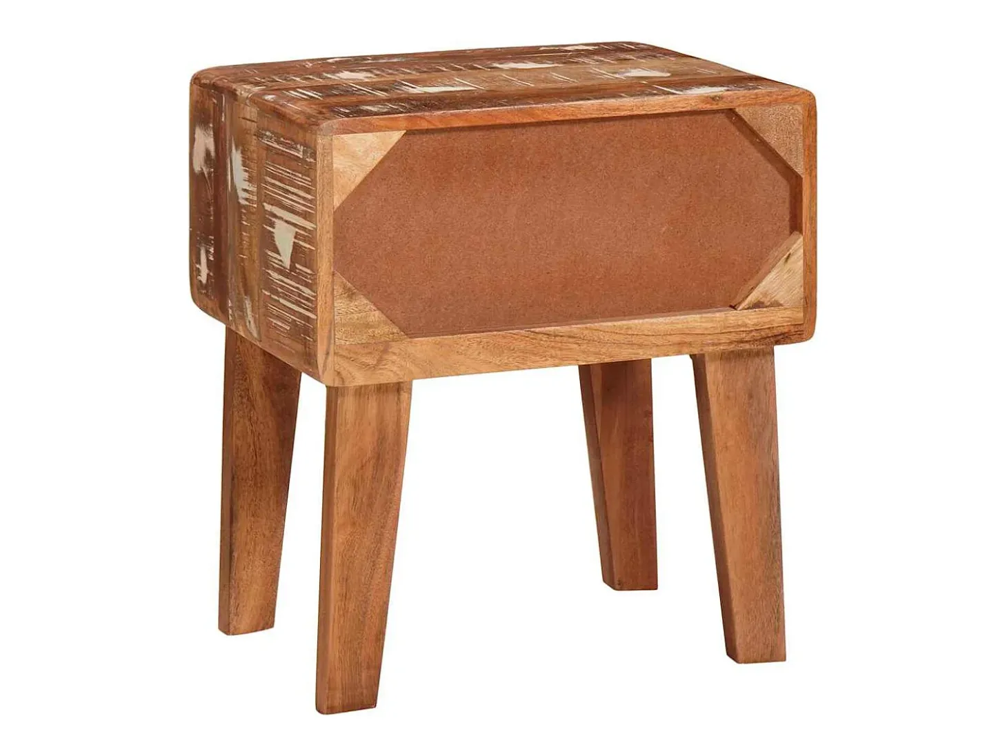 Mesas auxiliares con cajón Multicolor madera maciza reciclada