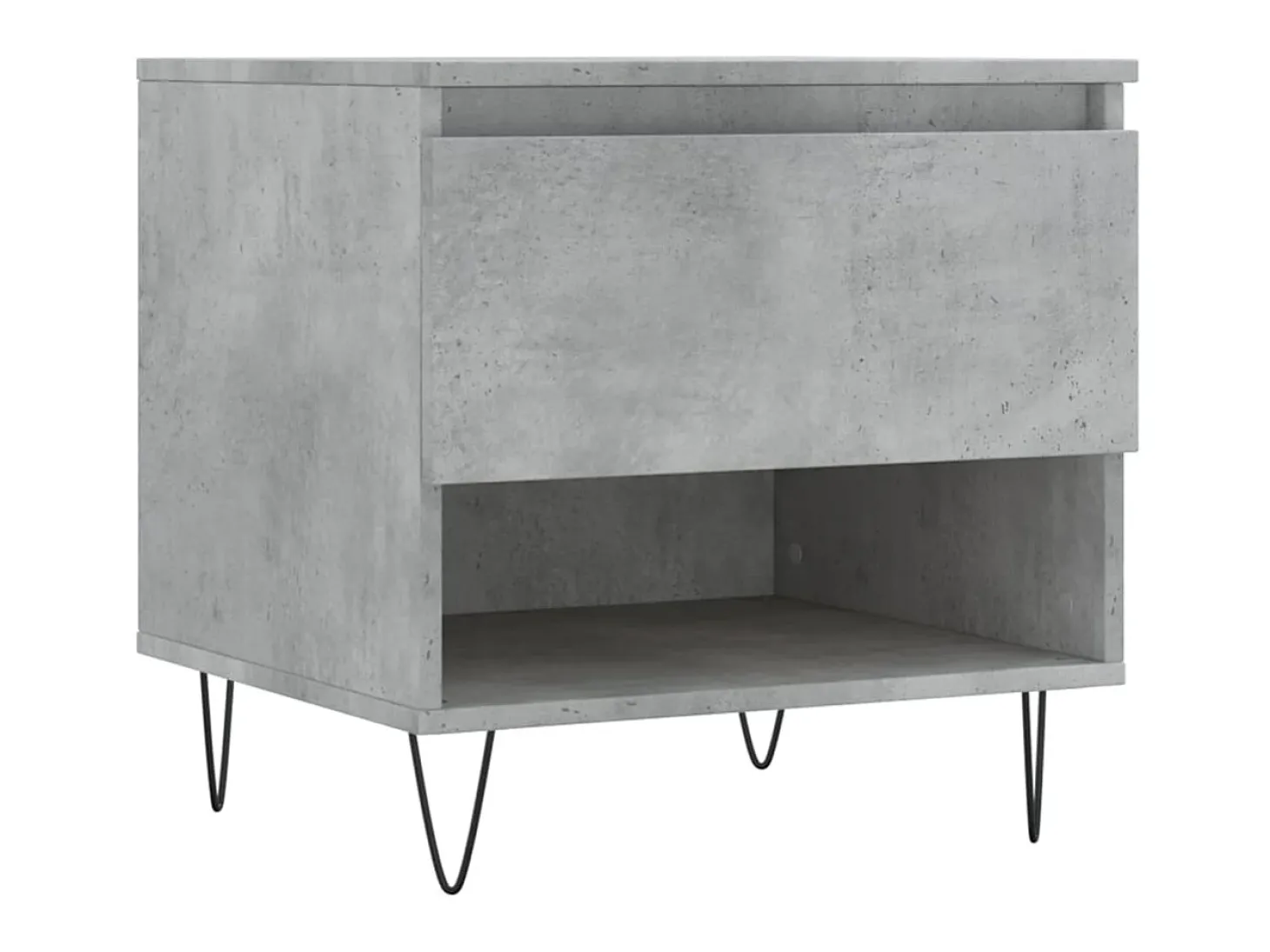 Mesas centro 2 uds madera ingeniería gris hormigón 50x46x50 cm ES65005