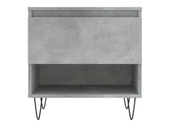 Mesas centro 2 uds madera ingeniería gris hormigón 50x46x50 cm