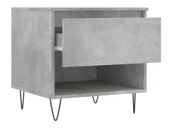 Mesas centro 2 uds madera ingeniería gris hormigón 50x46x50 cm