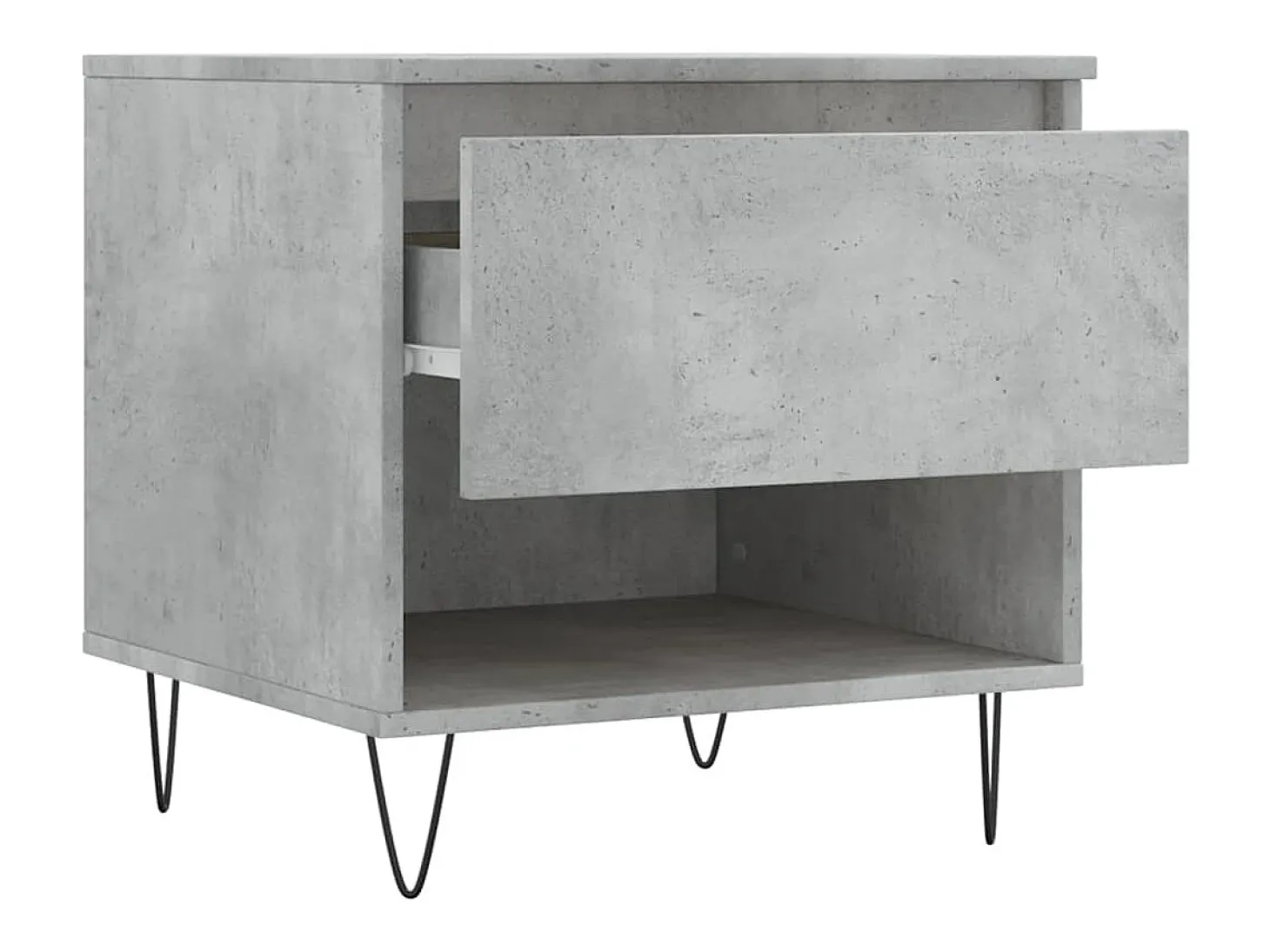 Mesas centro 2 uds madera ingeniería gris hormigón 50x46x50 cm