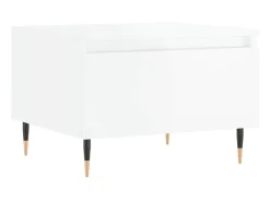 Mesas centro 2 uds madera ingeniería blanco brillo 50x46x35 cm ES30810