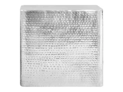 Mesas de centro 2 piezas aluminio plateado